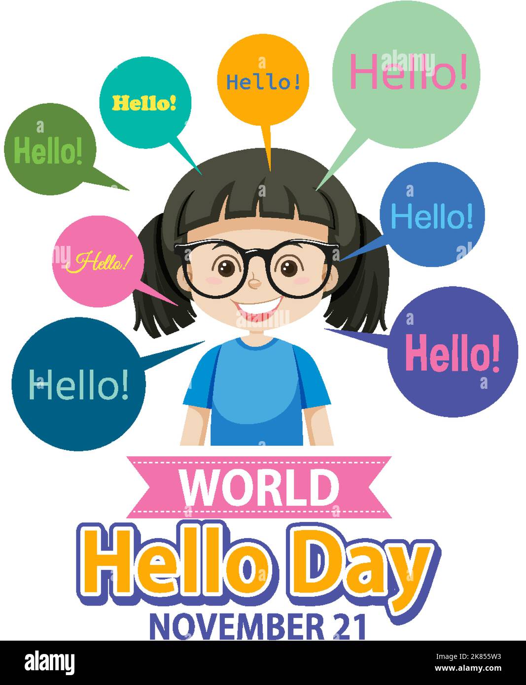 World hello day banner design illustration Stock Vector Image & Art Alamy