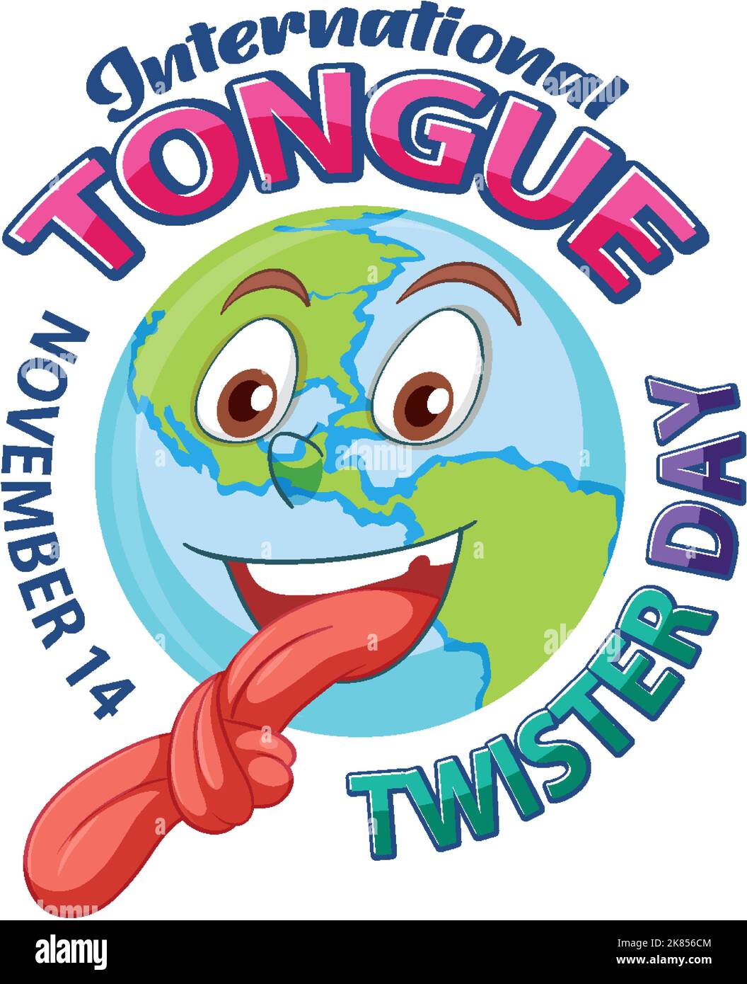 International Tongue Twister Day Banner Design illustration Stock