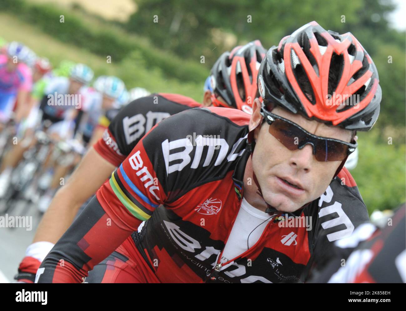 BMC Racing Team's Cadel Evans during stage 8  Stock Photo