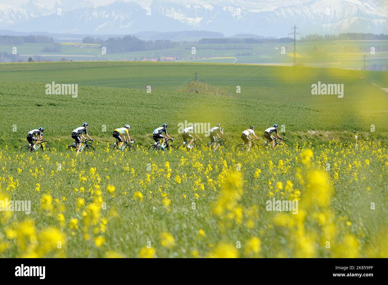 Romandy Stage 3 of the Tour of Romandy, Switzerland, Team Sky Procycling ride ...