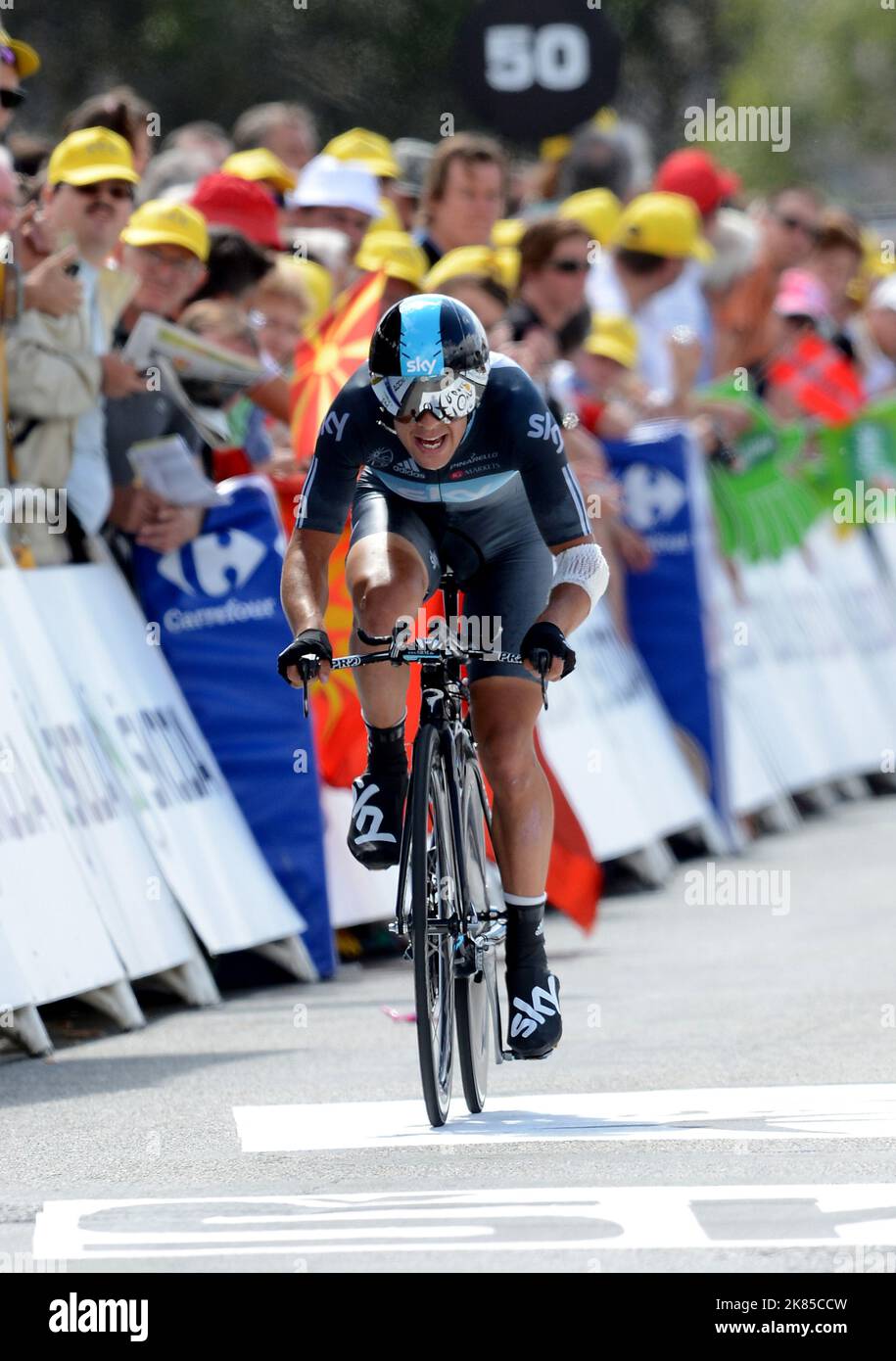 Tour de France 2012, Stage 19 Bonneval to Chartres time trial. Richie ...