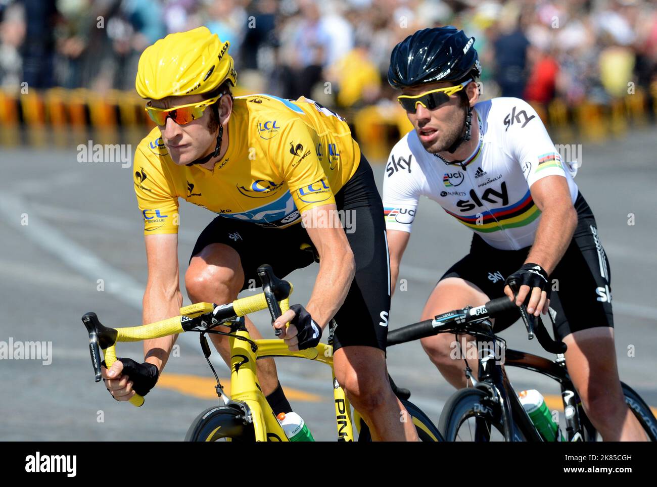 Tour De France 2012 Stage 20 Final Day Paris Bradley Wiggins And Mark Tour De France 2012 Stage 20 Final Day Paris Bradley Wiggins And Mark