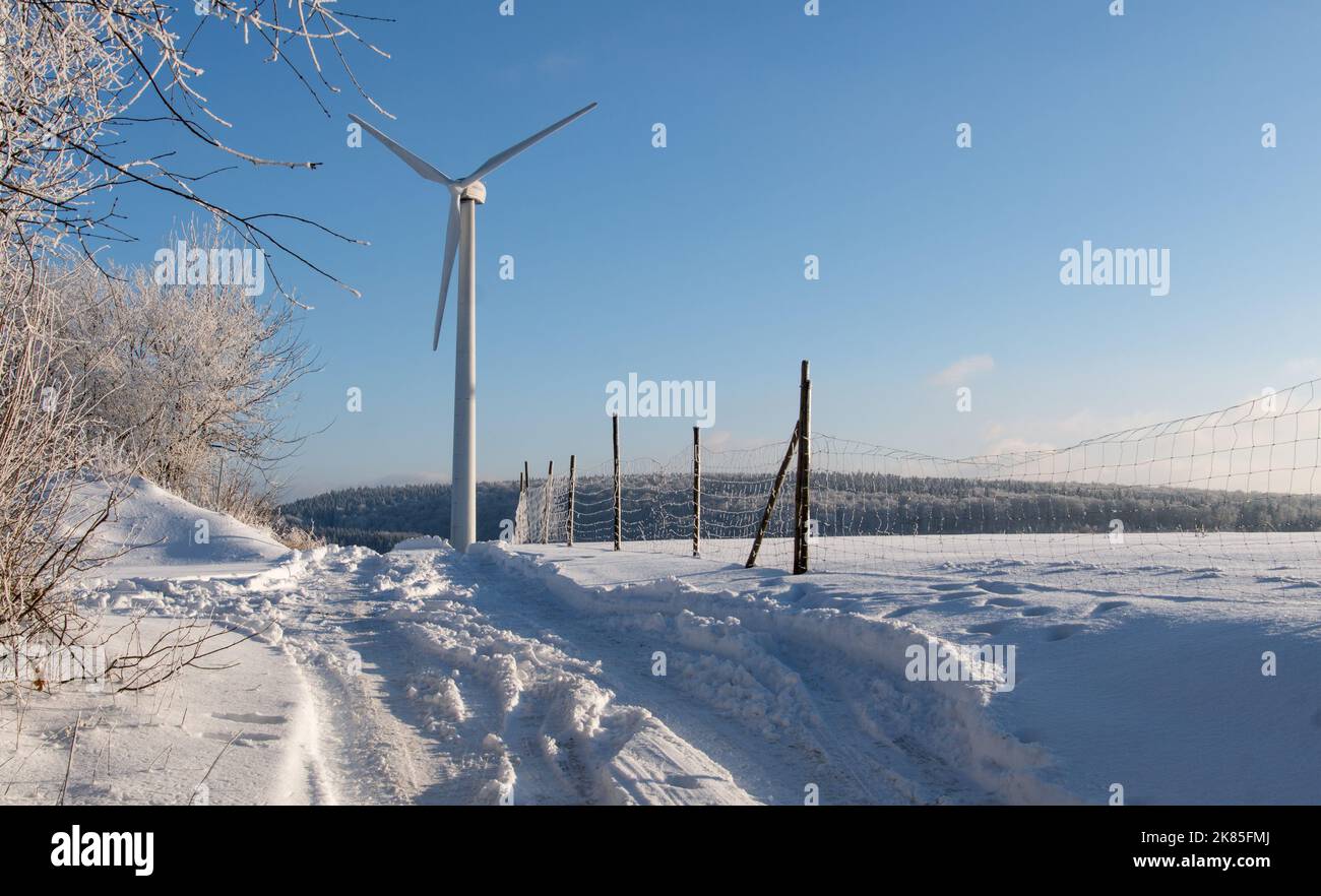 Winterbilder aus dem Teutoburger Wald Stock Photo