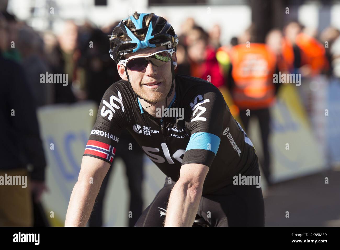 LarsPetter Nordhaug team Sky crosses the finish line in 47th position