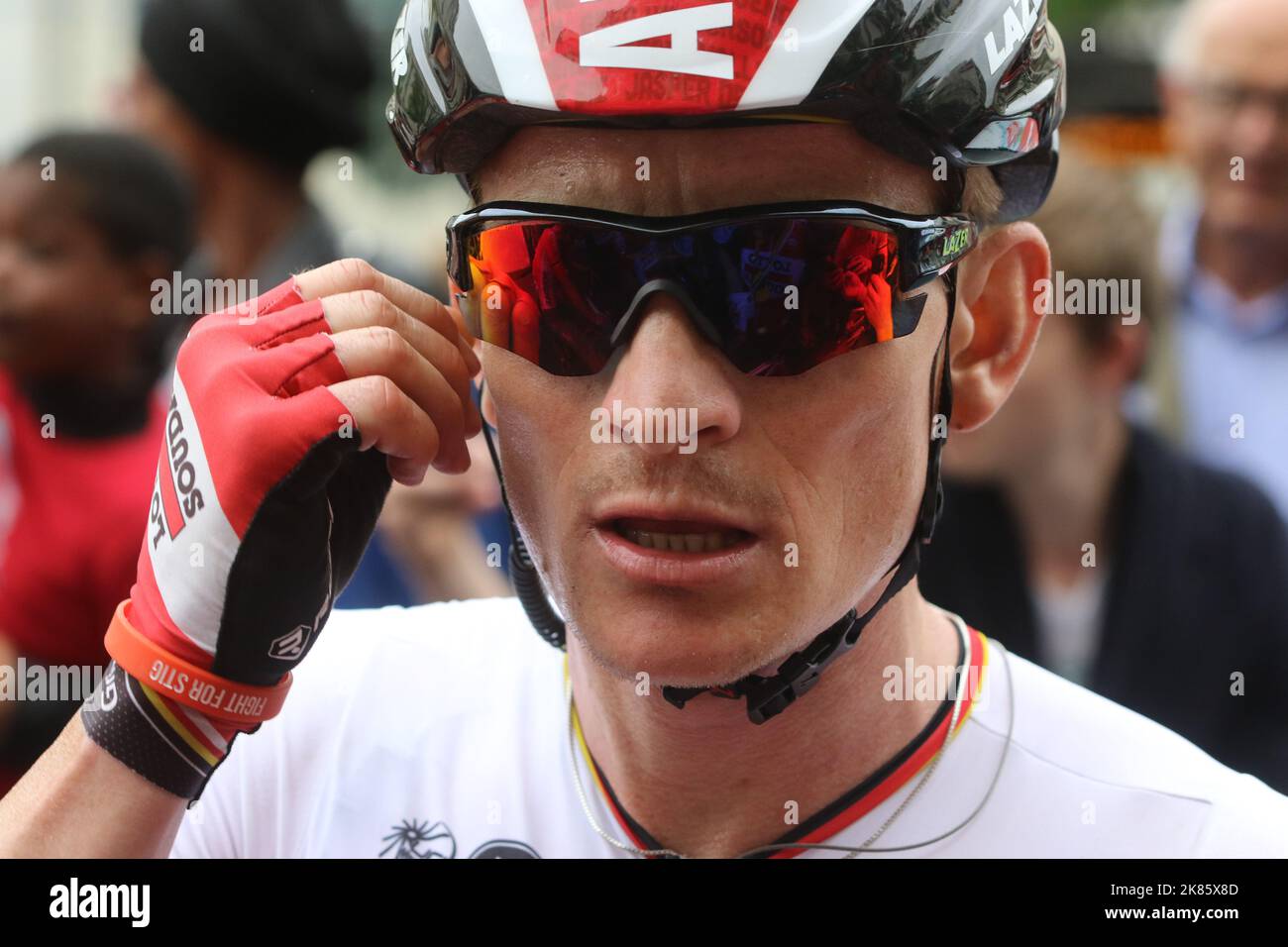 Andre Greipel after the finish line Stock Photo Alamy
