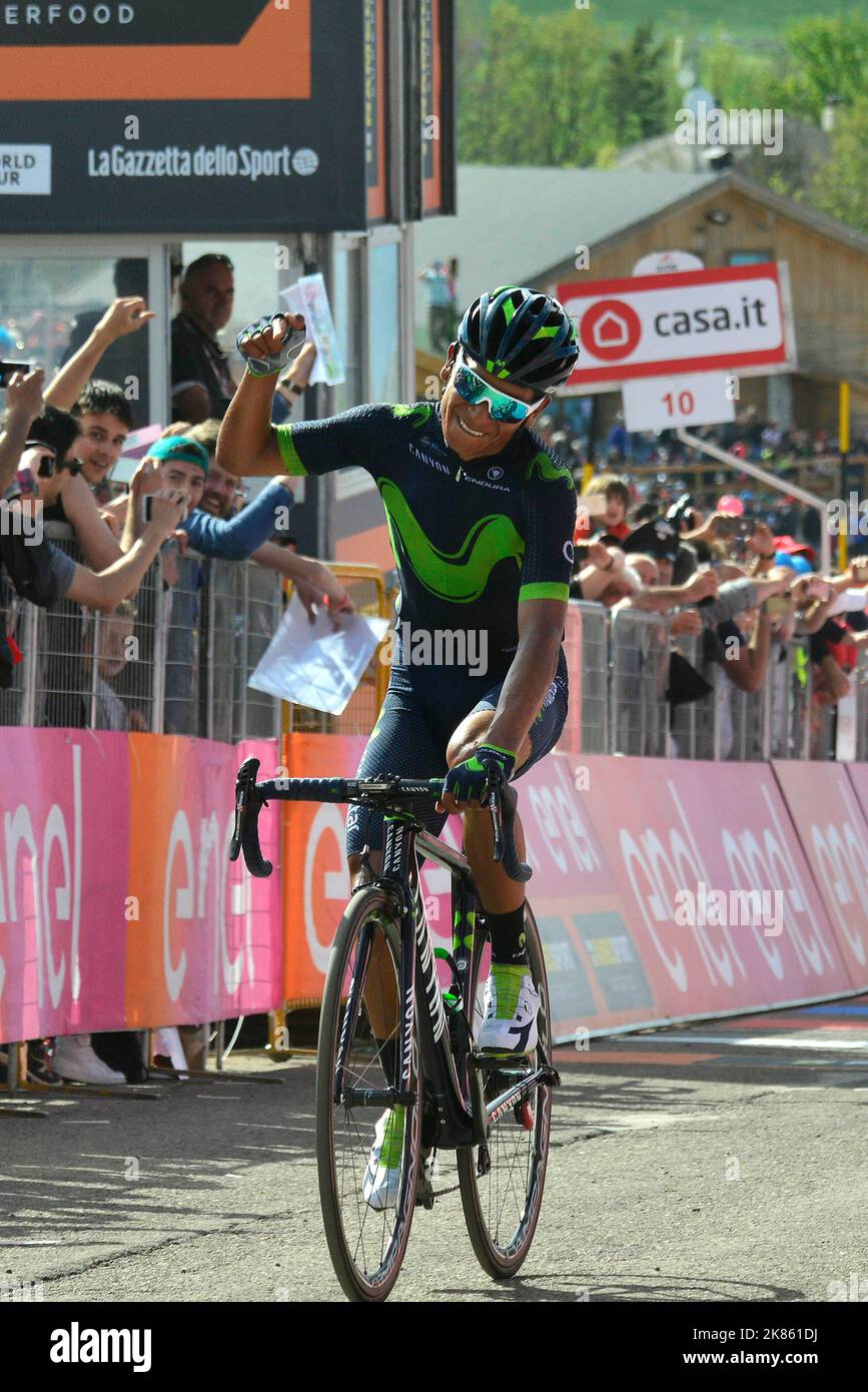 Nairo Quintana is the winner during Stage 9 of the Giro d'Italia