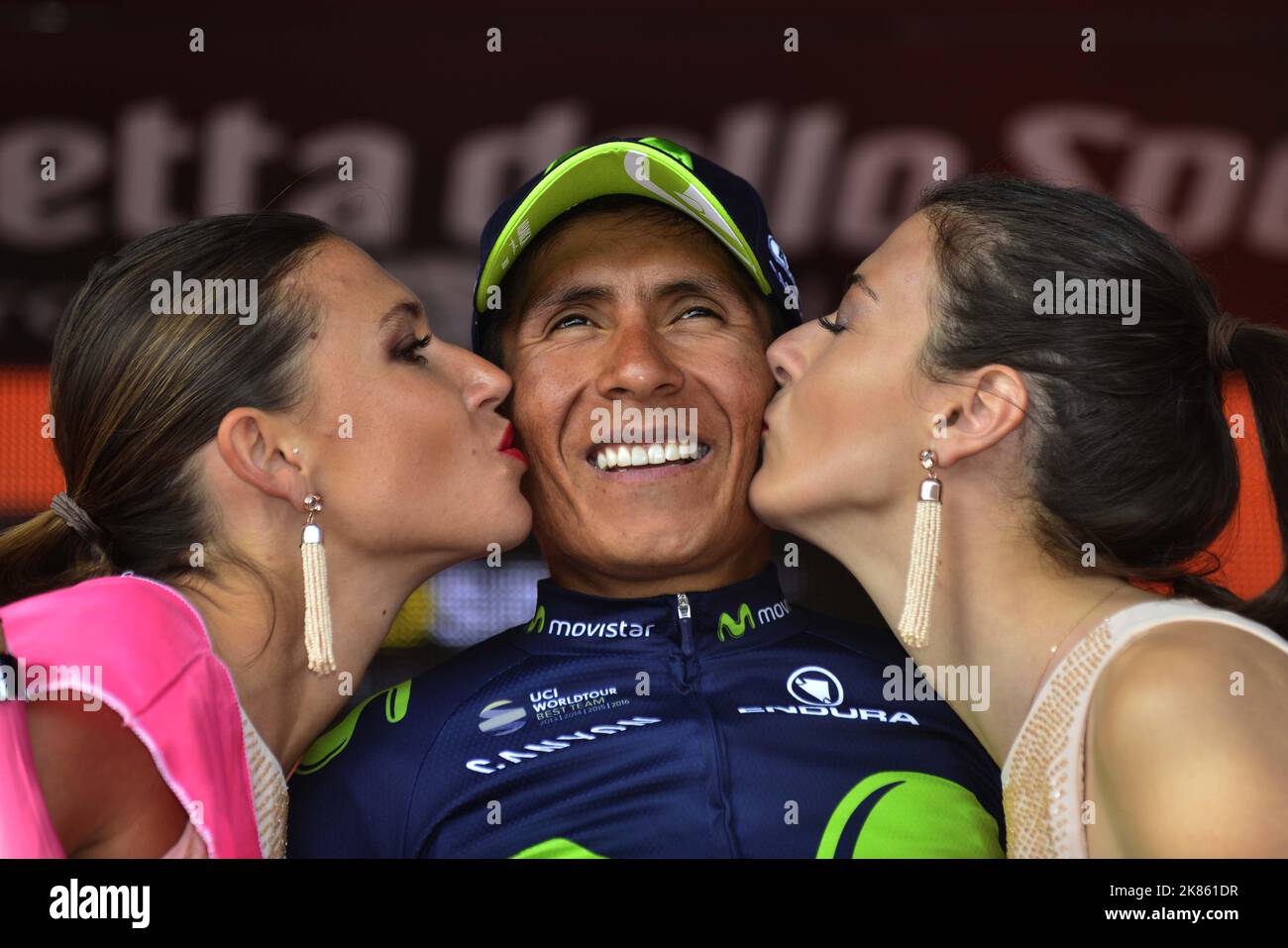 Nairo Quintana is the winner during Stage 9 of the Giro d'Italia