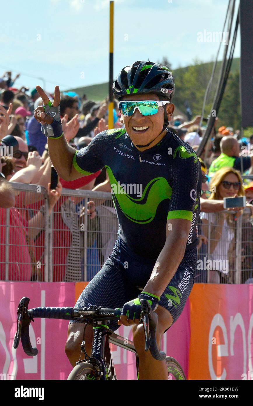 Nairo Quintana is the winner during Stage 9 of the Giro d'Italia
