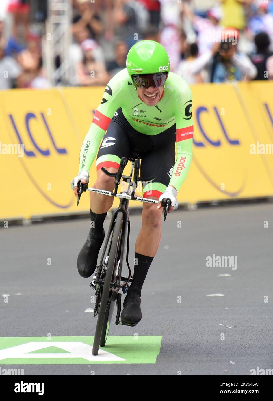 Rigoberto Uran, team Cannondale Drapac Professional Cycling, during stage twenty of the Tour De France 2017 from Marseille to Marseille Stock Photo