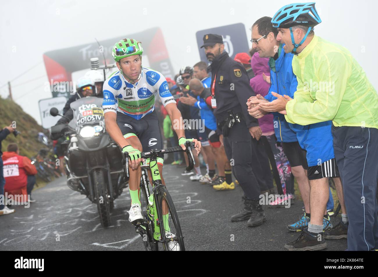 Davide Villella (Ita) Cannondale-Drapac in Stage 17 from Villadiego - Los Machucos of the Tour of Spain 2017 Stock Photo