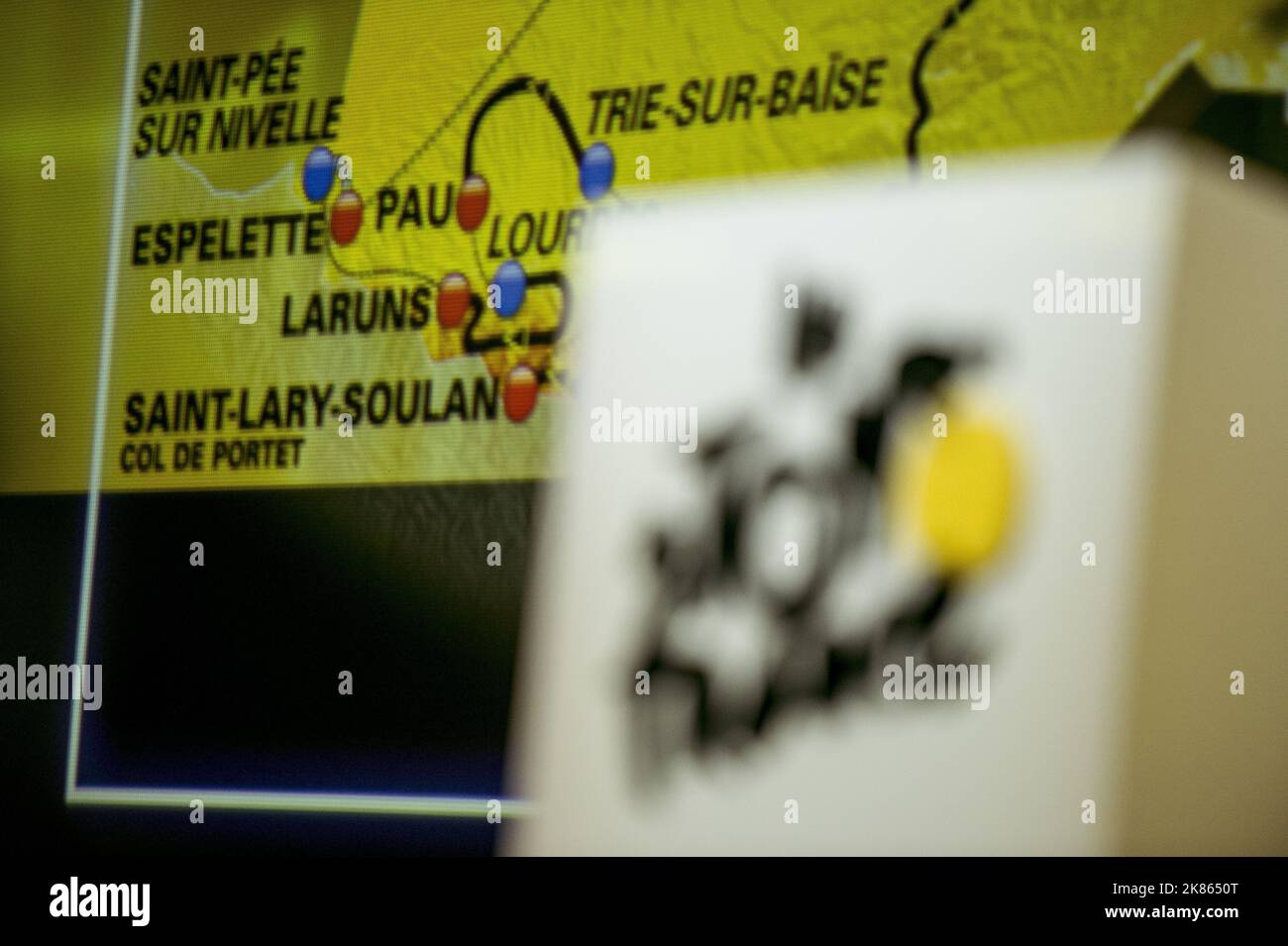 Christian Prudhomme announces the route for the 2018 Tour de France in Paris Stock Photo