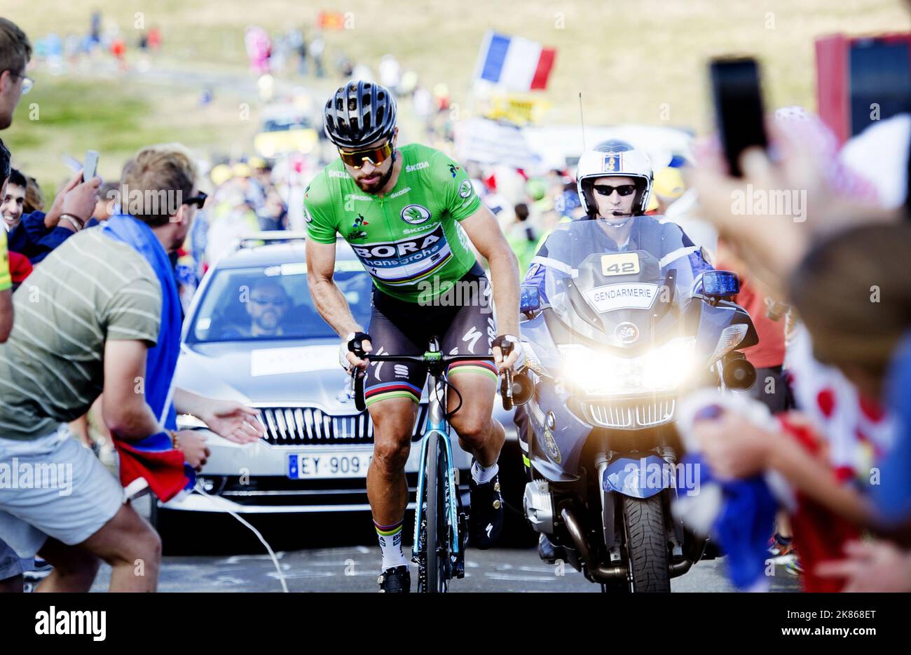 On the final cimb the Pic de Nore The green jersey points category