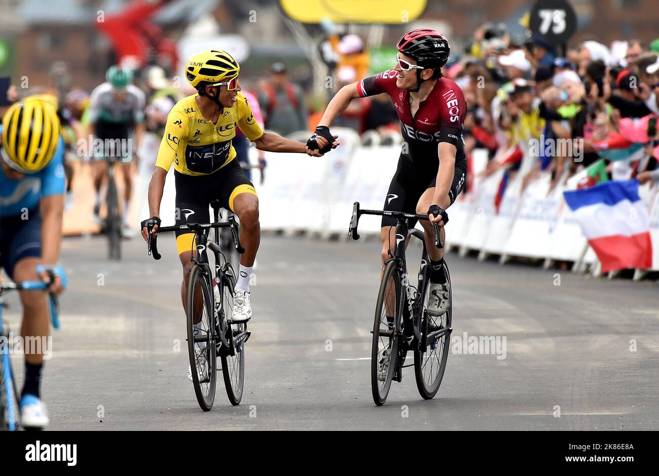 Colombia s Egan Bernal left Of Team Ineos With Team mate Geraint colombia-s-egan-bernal-left-of-team-ineos-with-team-mate-geraint