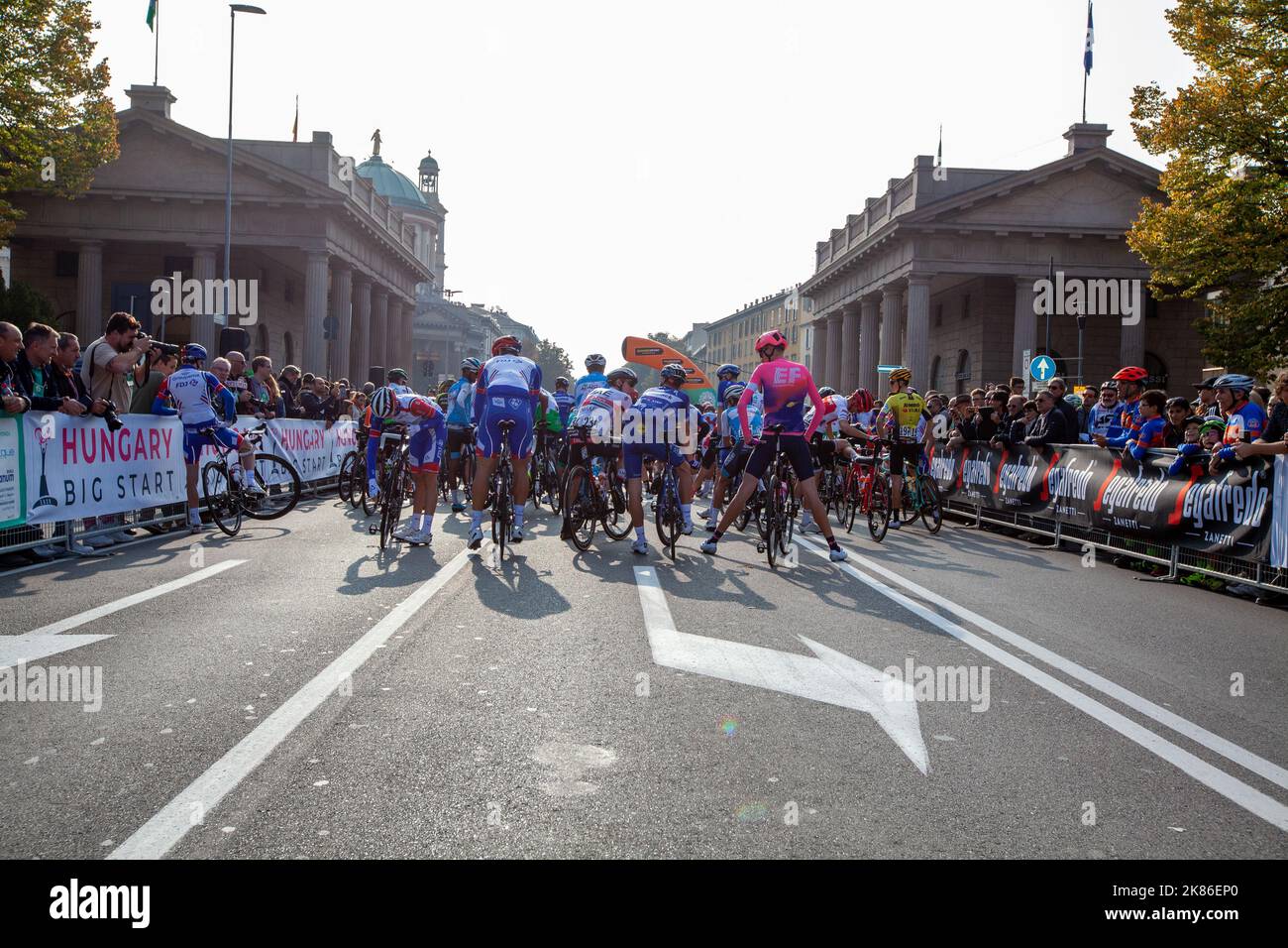 during the Il Lombardia 2019 race in Lombardia, Italy on Saturday October 12, 2019. Stock Photo