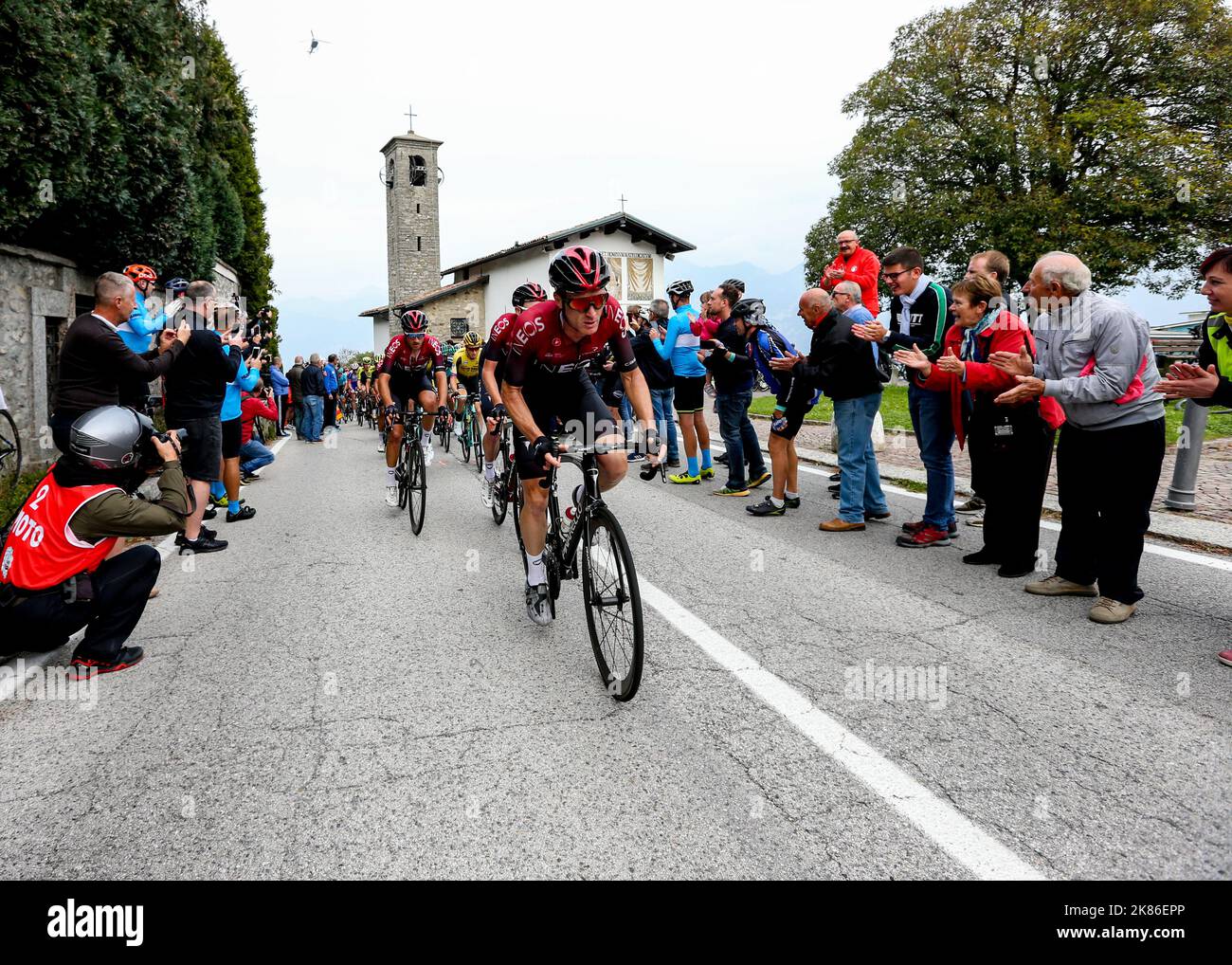 Team Ineos during the Il Lombardia 2019 race in Lombardia, Italy on Saturday October 12, 2019. Stock Photo
