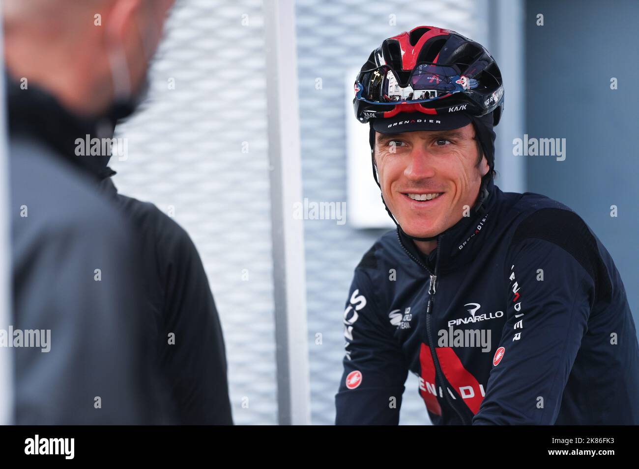 Team Ineos Grenadiers (GBR) on a training ride in Brest France the day