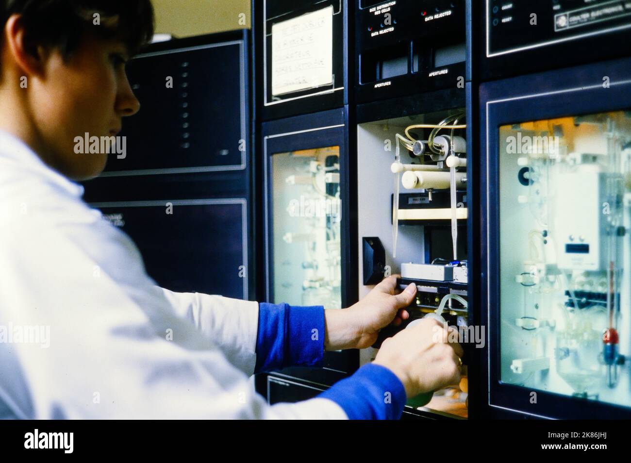 Laboratory of biology, Lyon, France, archives 90ies Stock Photo - Alamy