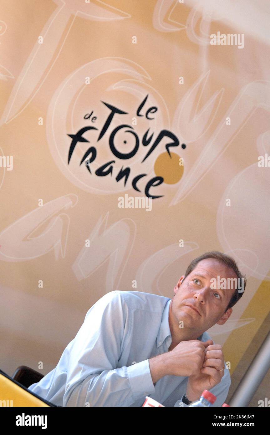 Christian Prudhomme during the press conference Stock Photo