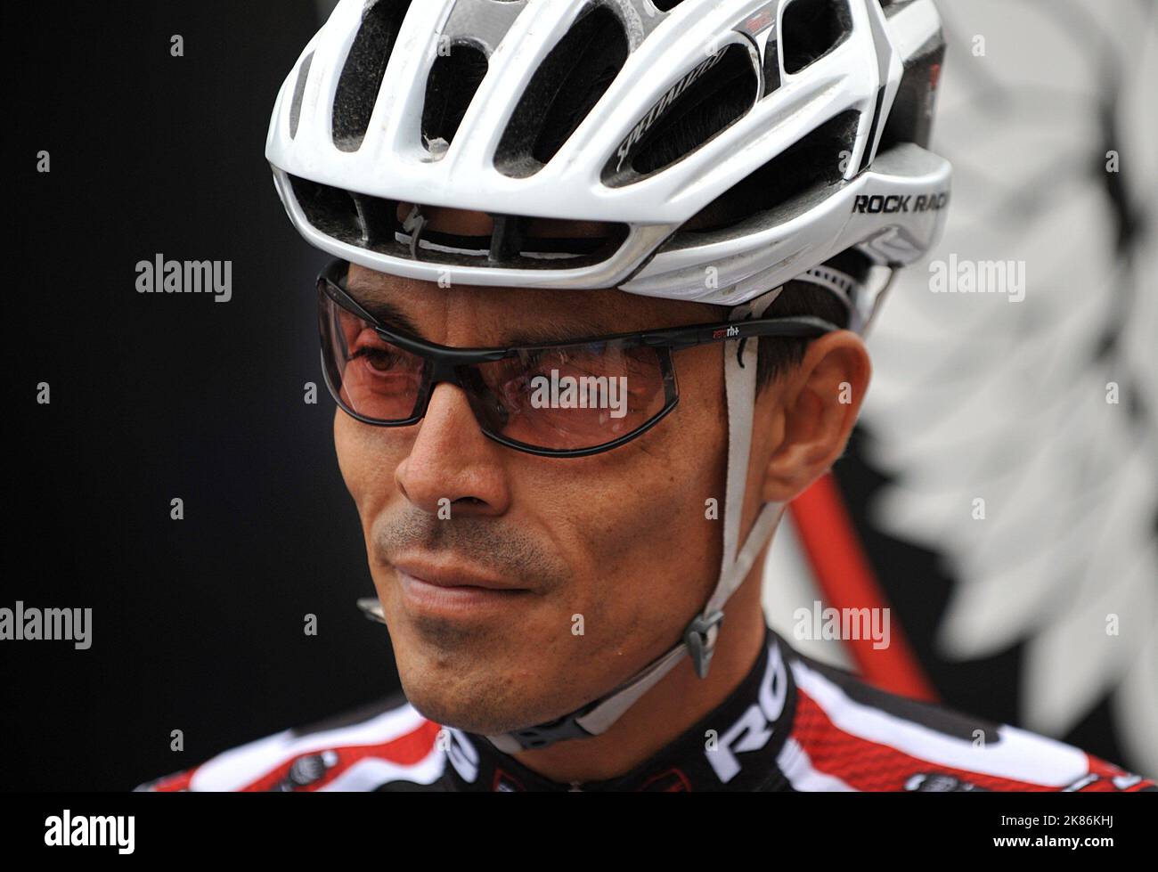 Hugo Prior Rock Racing's Victor Hugo Pena prior to the start of Stage Six of the ...