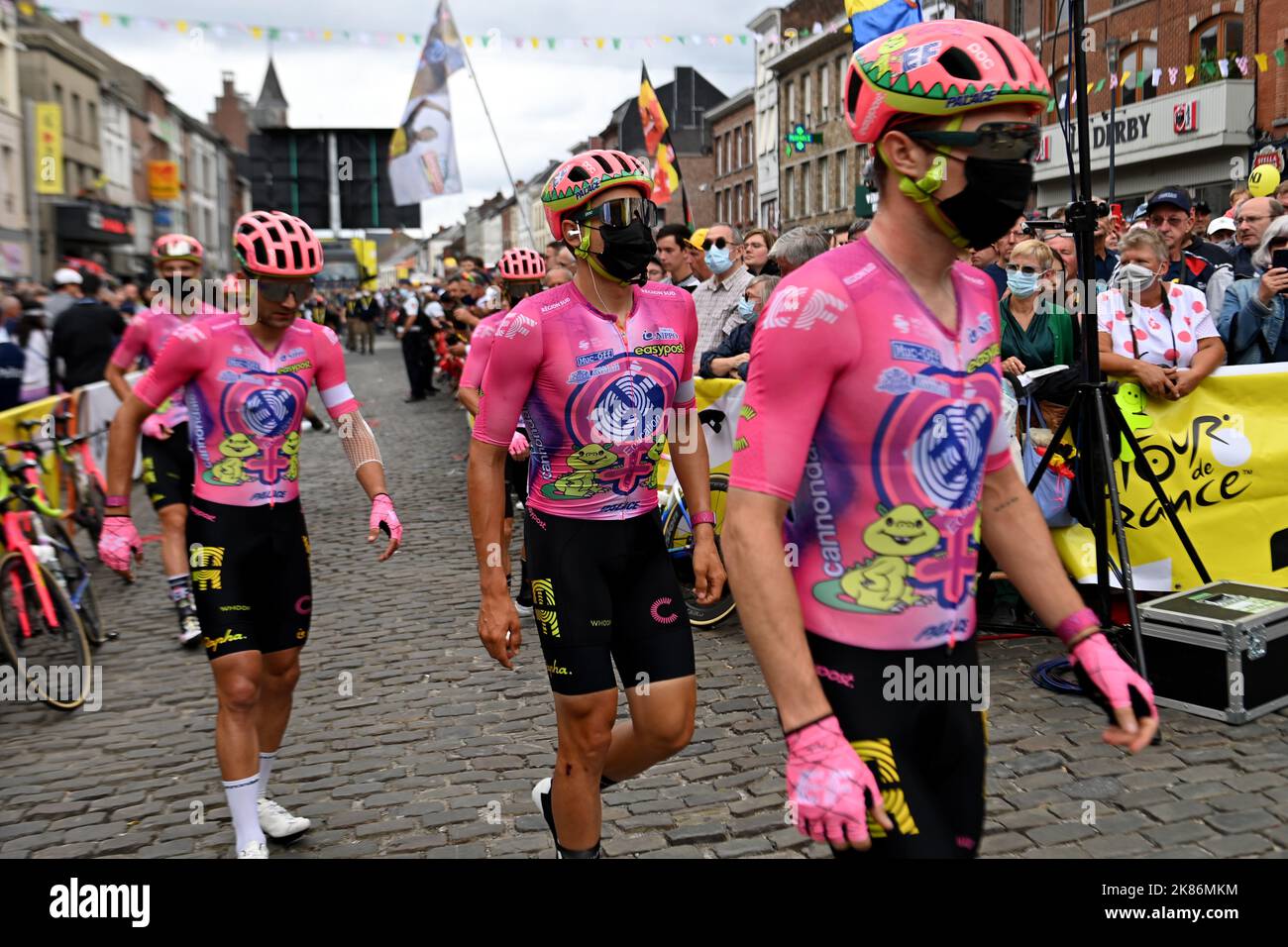 Team EF Education Easypost seen during Stage 6 of the Tour De France Binche to Longwy on Thursday 7th July 2022 Photo credit should read Pete Goding Godingimages Stock Photo Alamy