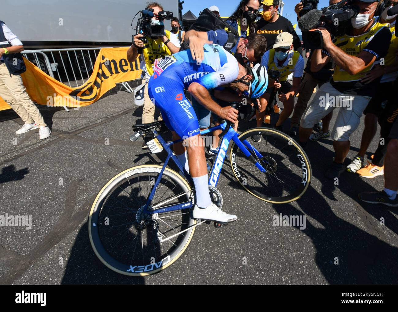 Michael MATTHEWS Team BikeExchange Jayco celebrating winning Tour De