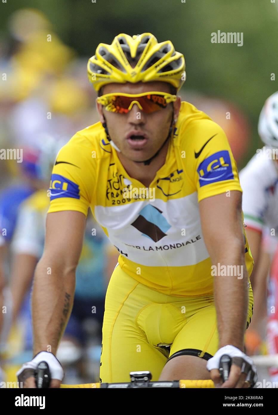 Team AG2R's Rinaldo Nocentini competing in the tenth stage of the Tour