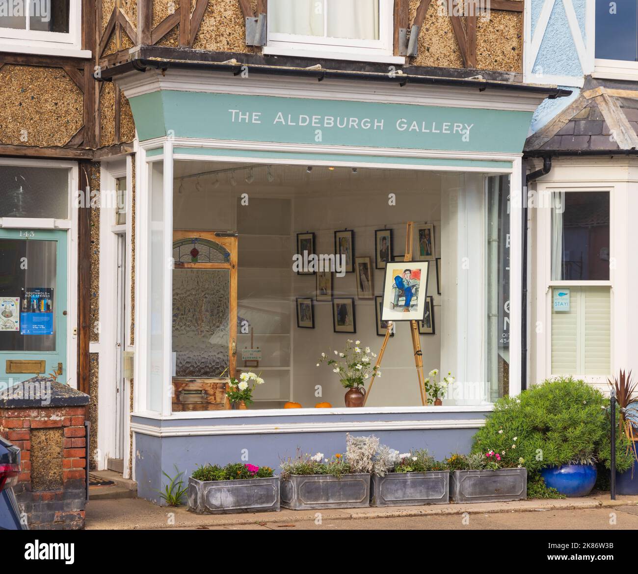The Aldeburgh Gallery in the high street. Stock Photo