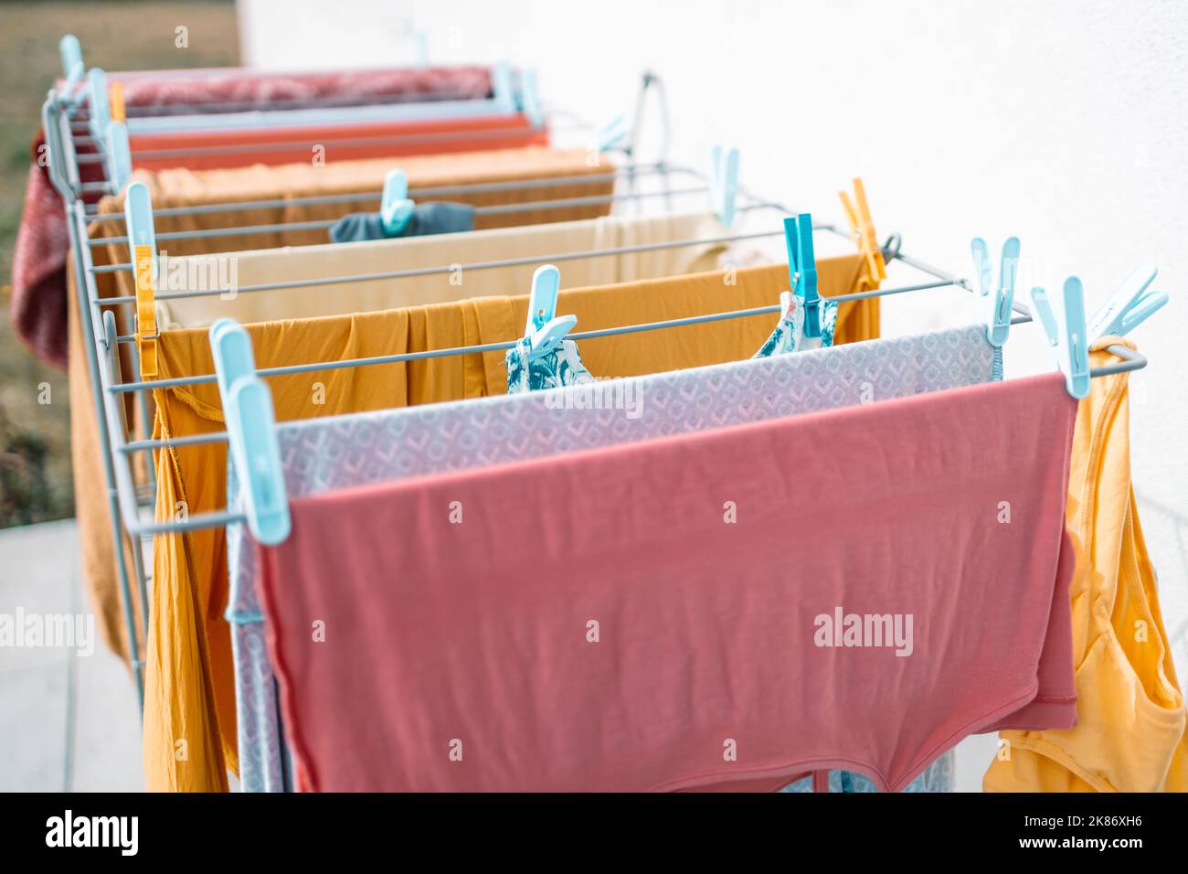 Drying clothes bathroom hi-res stock photography and images - Alamy