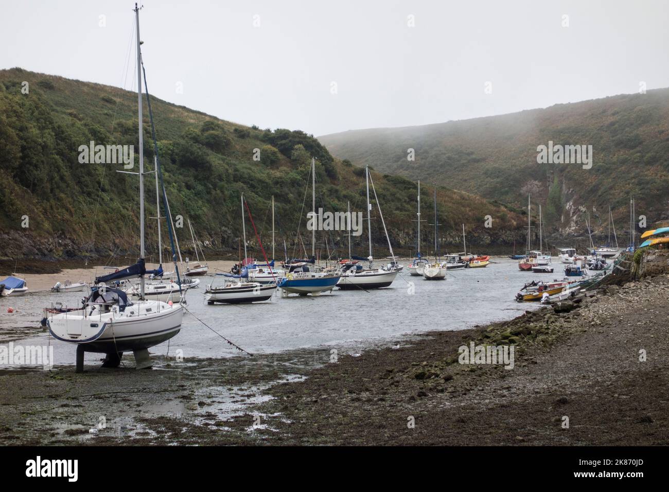 Boats moored at Solva Harbour, Pembrokeshire, Wales Stock Photo - Alamy