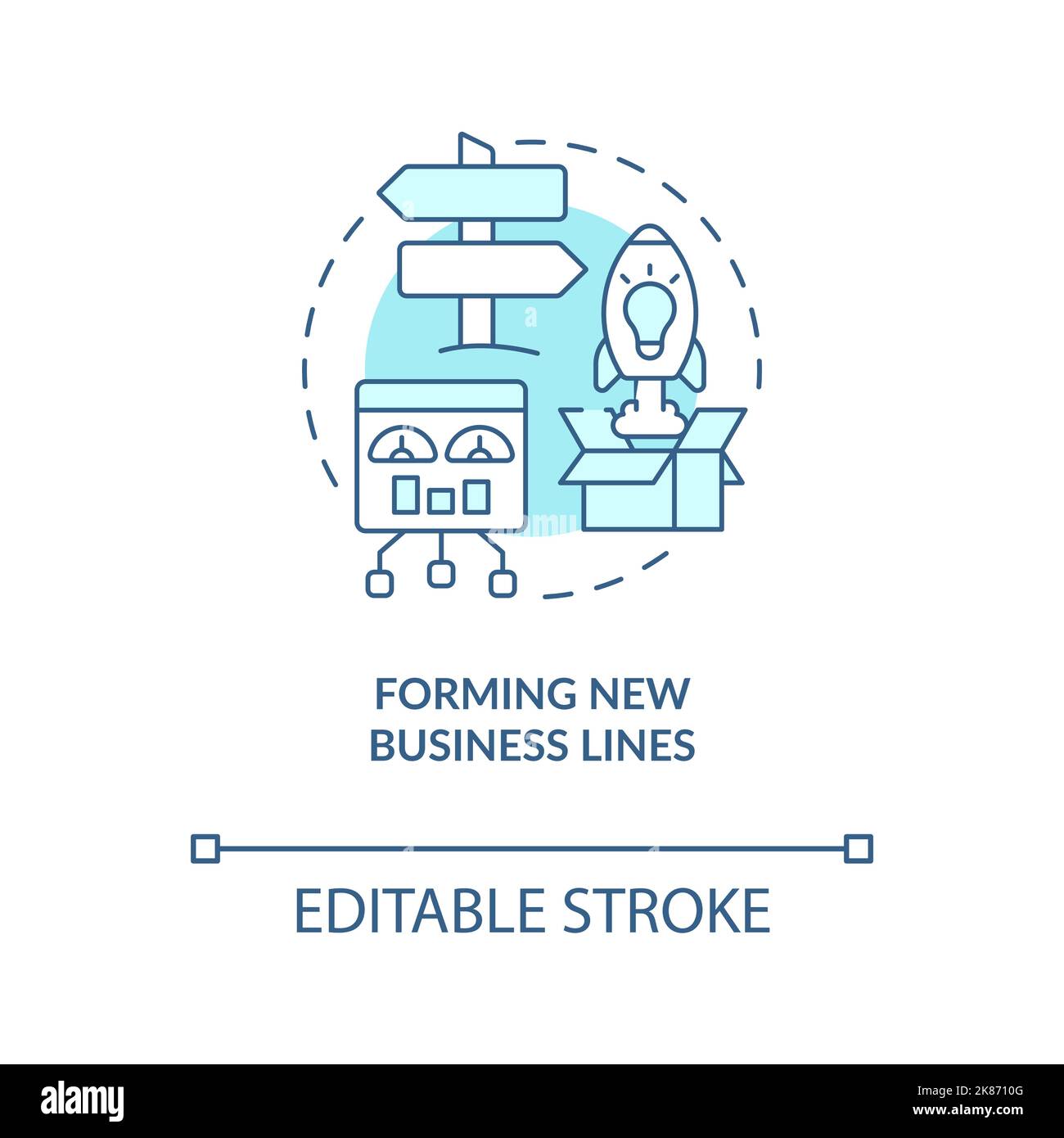 Change business strategy turquoise concept icon Stock Vector Image ...