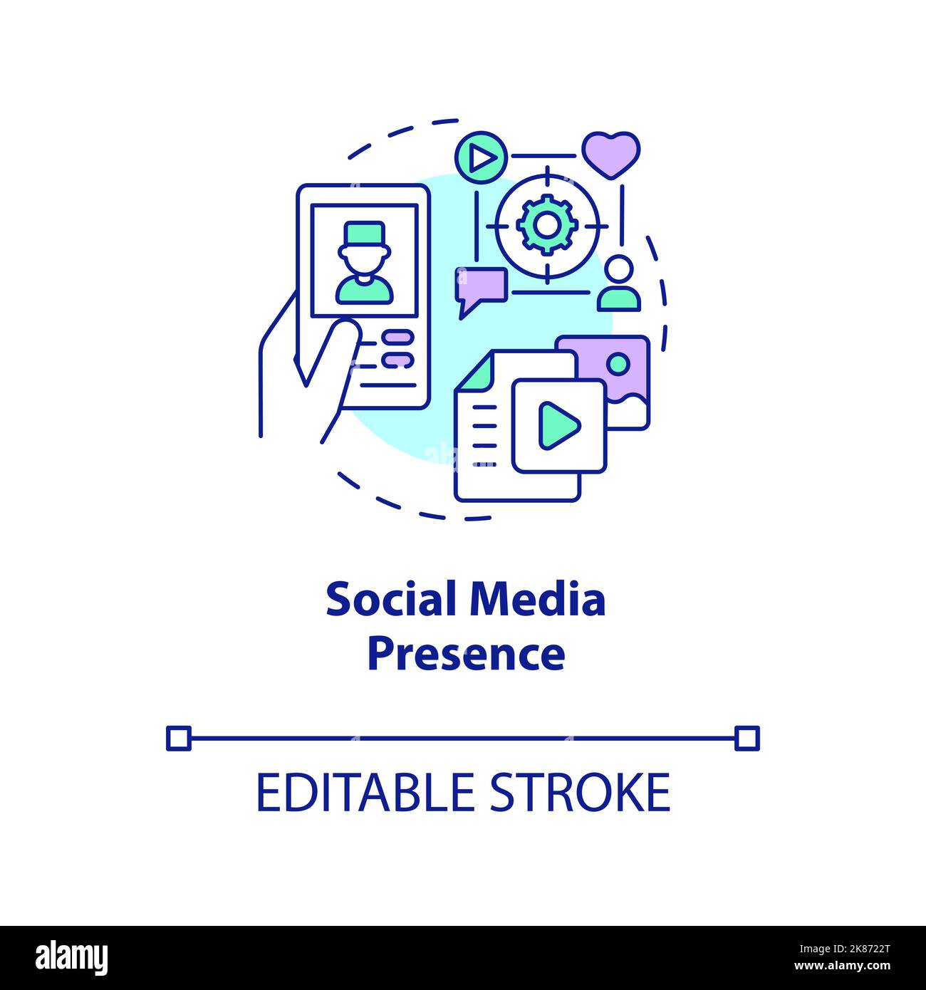 Social media presence concept icon Stock Vector Image & Art Alamy