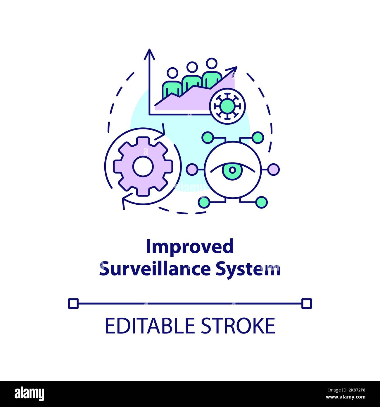 Improved surveillance system concept icon Stock Vector Image & Art Alamy