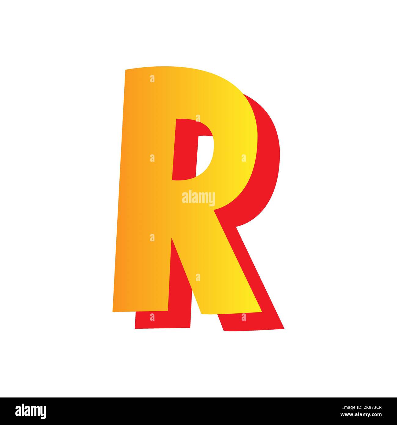 Letter r, comic style typeface with transparent background Stock Photo ...