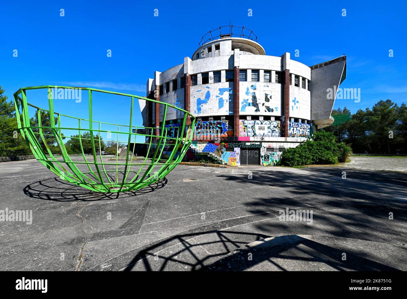 Former Panoramic restaurant, Monsanto, Lisbon, Portugal, Europe Stock Photo