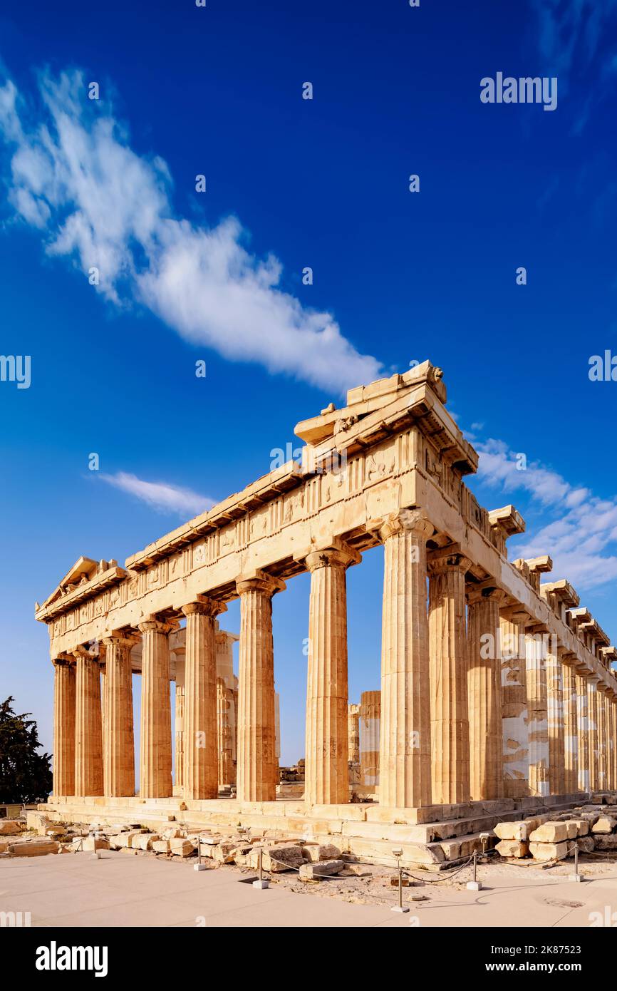 Parthenon, Acropolis, UNESCO World Heritage Site, Athens, Attica, Greece, Europe Stock Photo