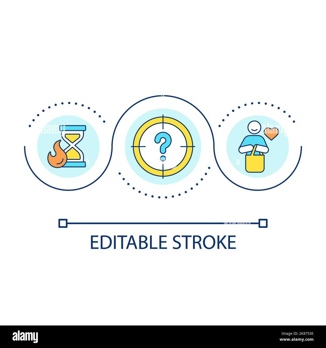 Provide positive consumer experience loop concept icon Stock Vector