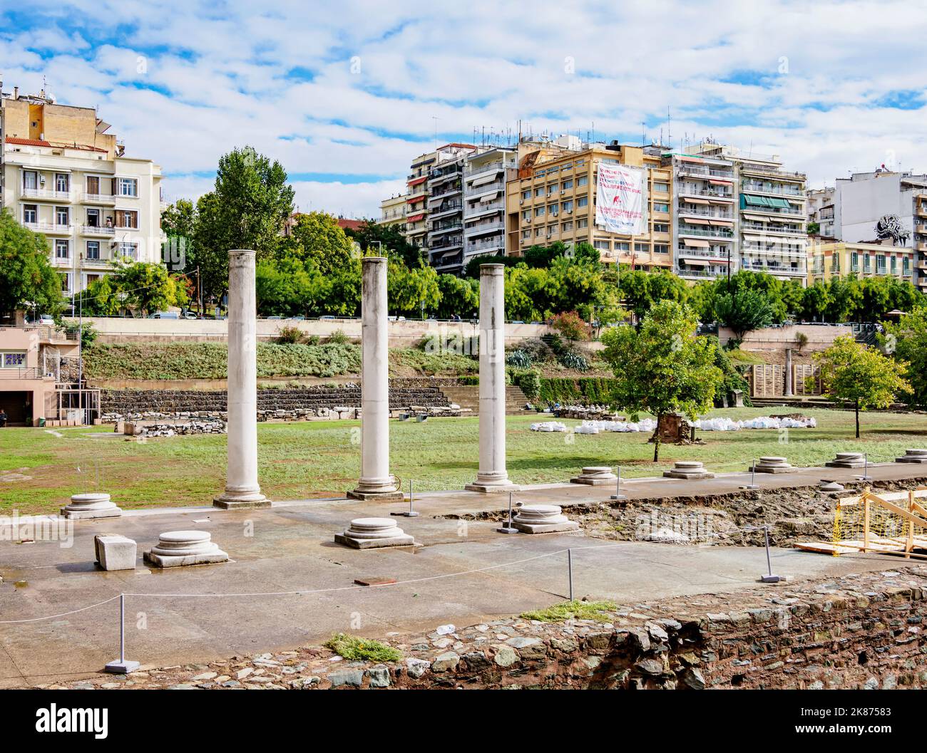 Roman Forum, Thessaloniki, Central Macedonia, Greece, Europe Stock Photo