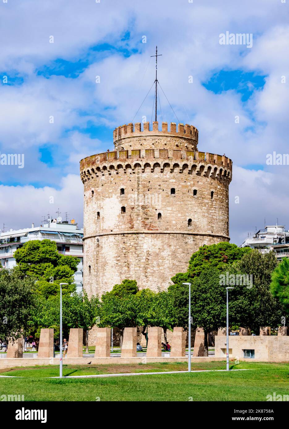 White Tower, UNESCO World Heritage Site, Thessaloniki, Central Macedonia, Greece, Europe Stock Photo