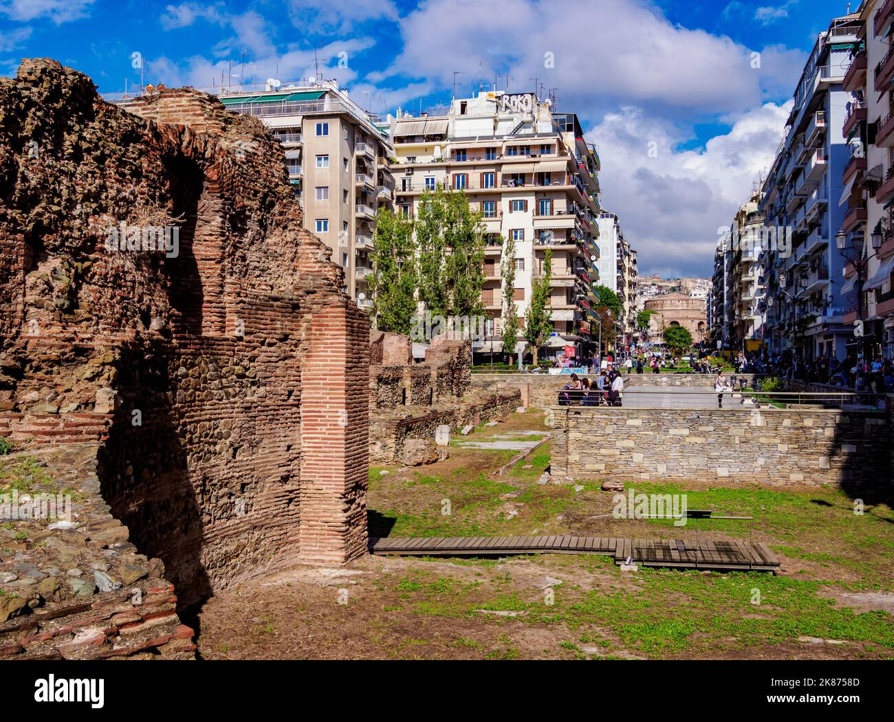 Ruins of the Palace of Galerius, Thessaloniki, Central Macedonia, Greece, Europe Stock Photo