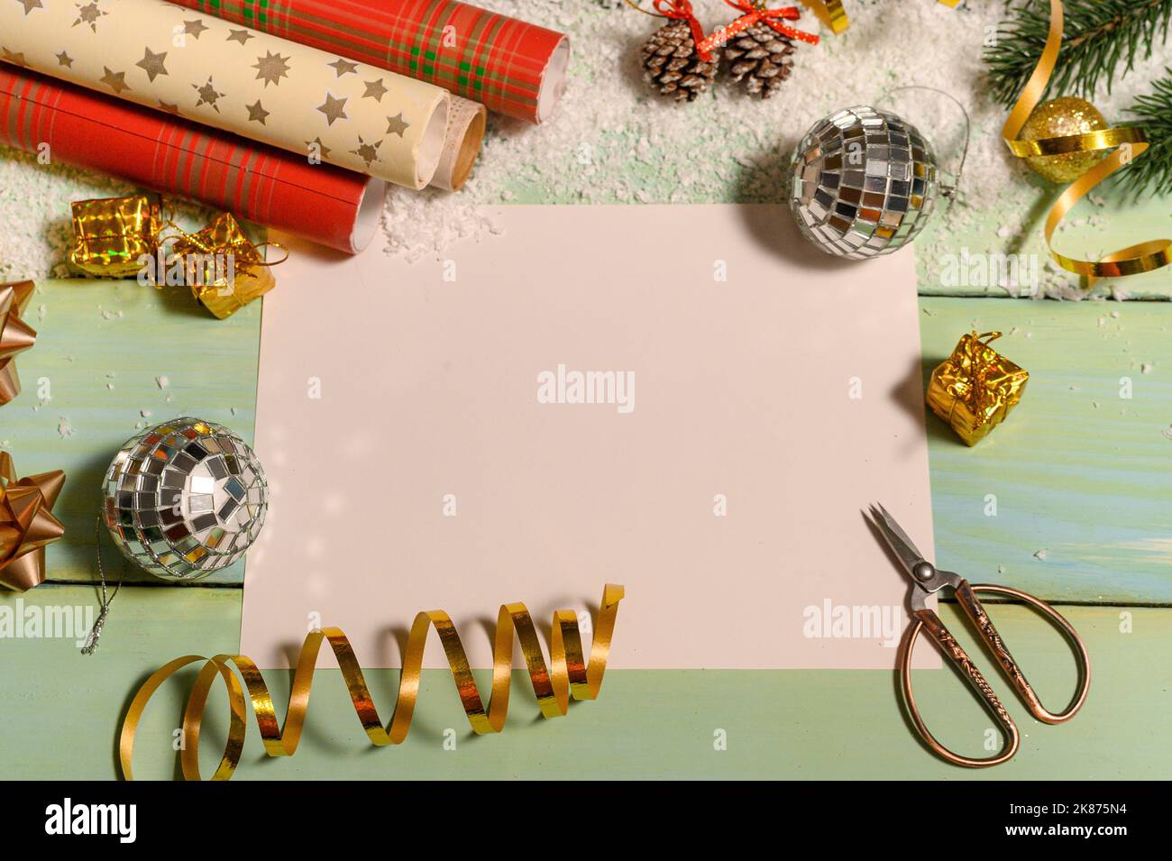 Scissors cut paper xmas christmas present holiday pair hi-res stock  photography and images - Alamy