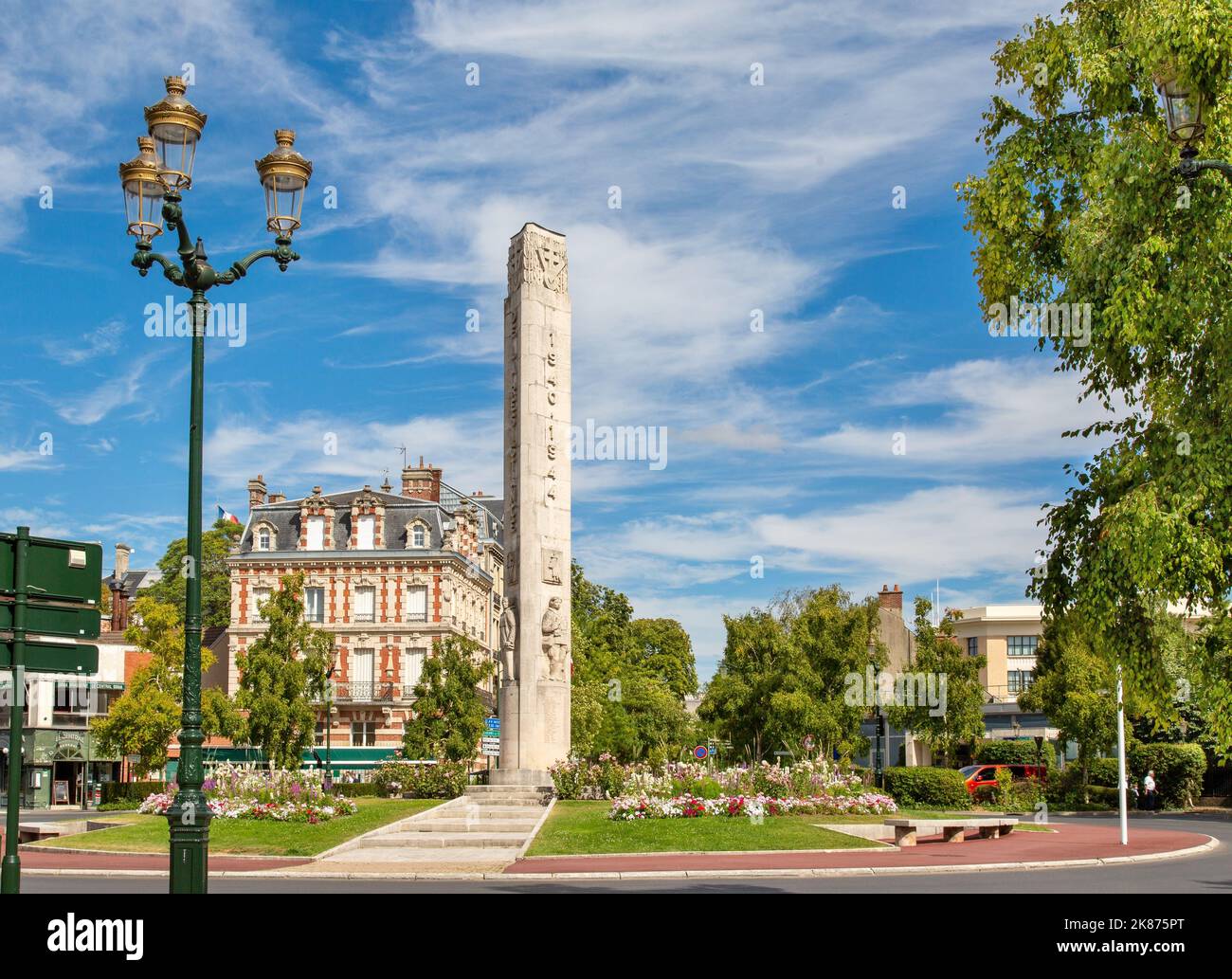 The War Memorial in the centre of Epernay, centre of Champagne production, Marne, France, Europe Stock Photo