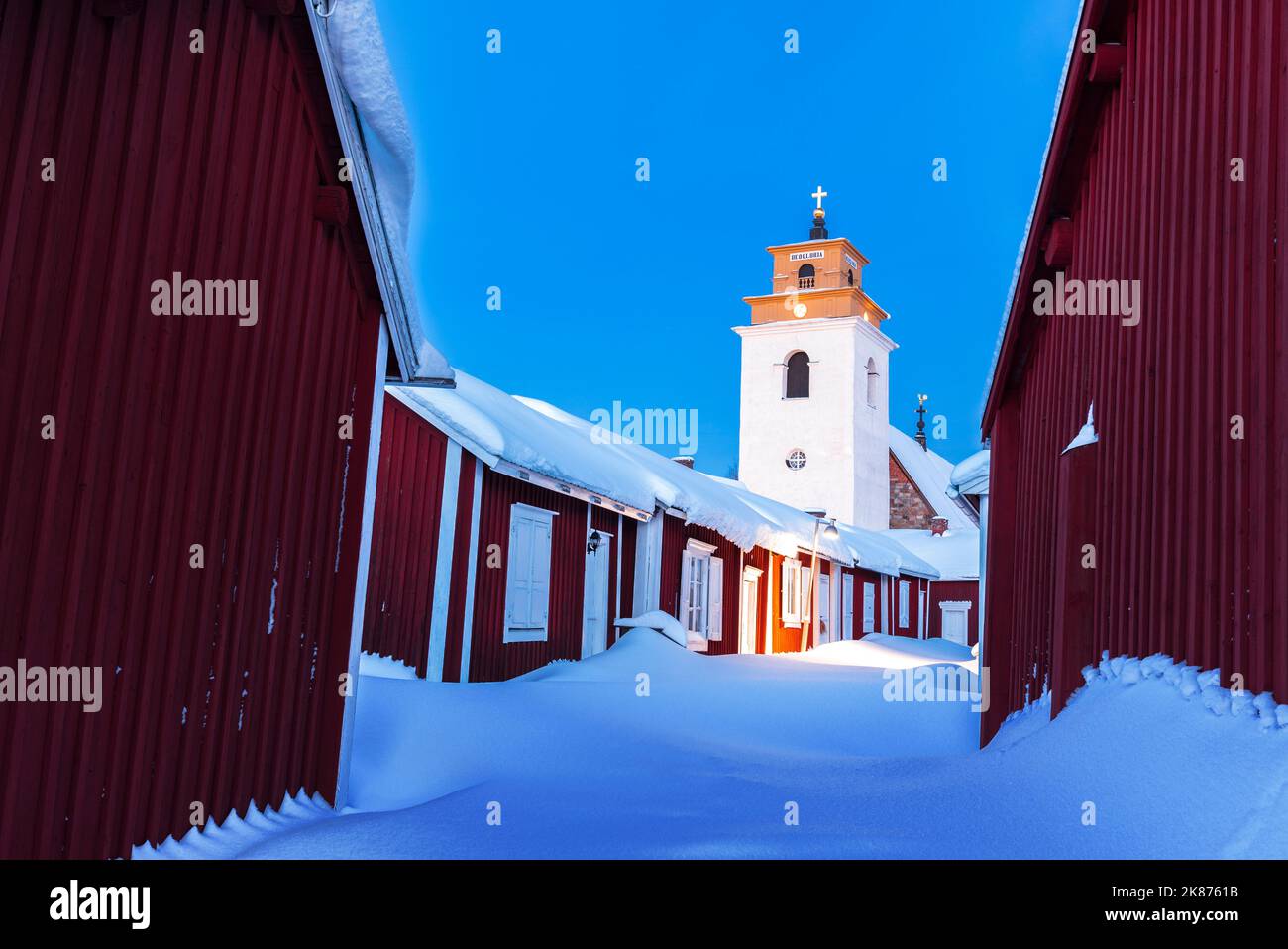 Old town of Gammelstad, UNESCO World Heritage Site, Lulea, Norrbotten, Norrland, Swedish Lapland, Sweden, Scandinavia, Europe Stock Photo