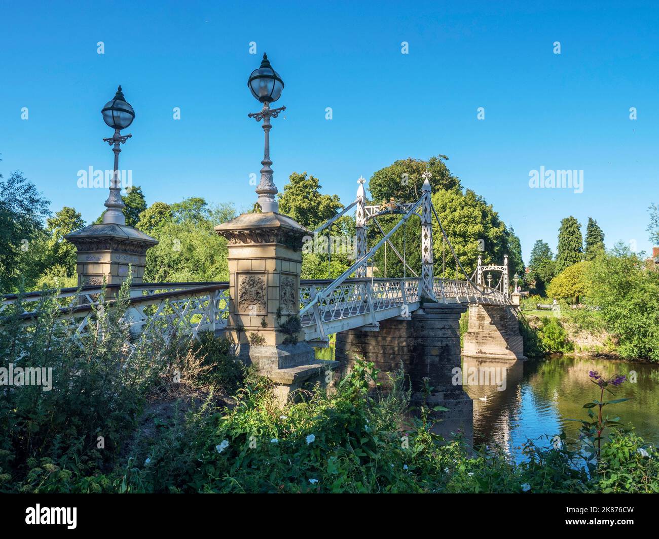 Victoria Bridge over the River Wye at Hereford, Herefordshire, England, United Kingdom, Europe