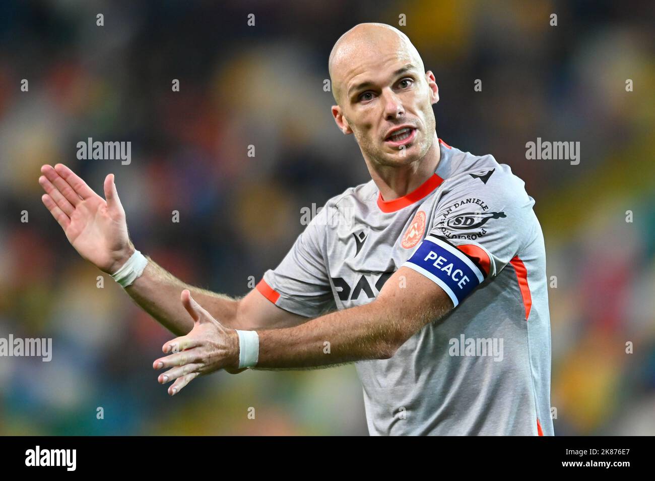 Udinese's Bram Nuytinck gestures during the Italian football Coppa