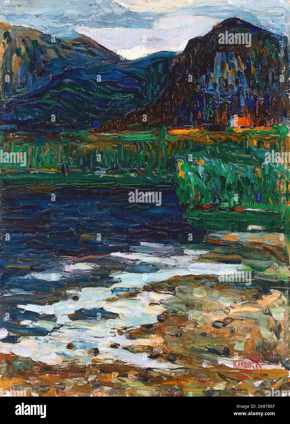 the Schlehdorf  by Wassily Kandinsky 1902. Lenbachhaus art museum in Munich, Germany Stock Photo