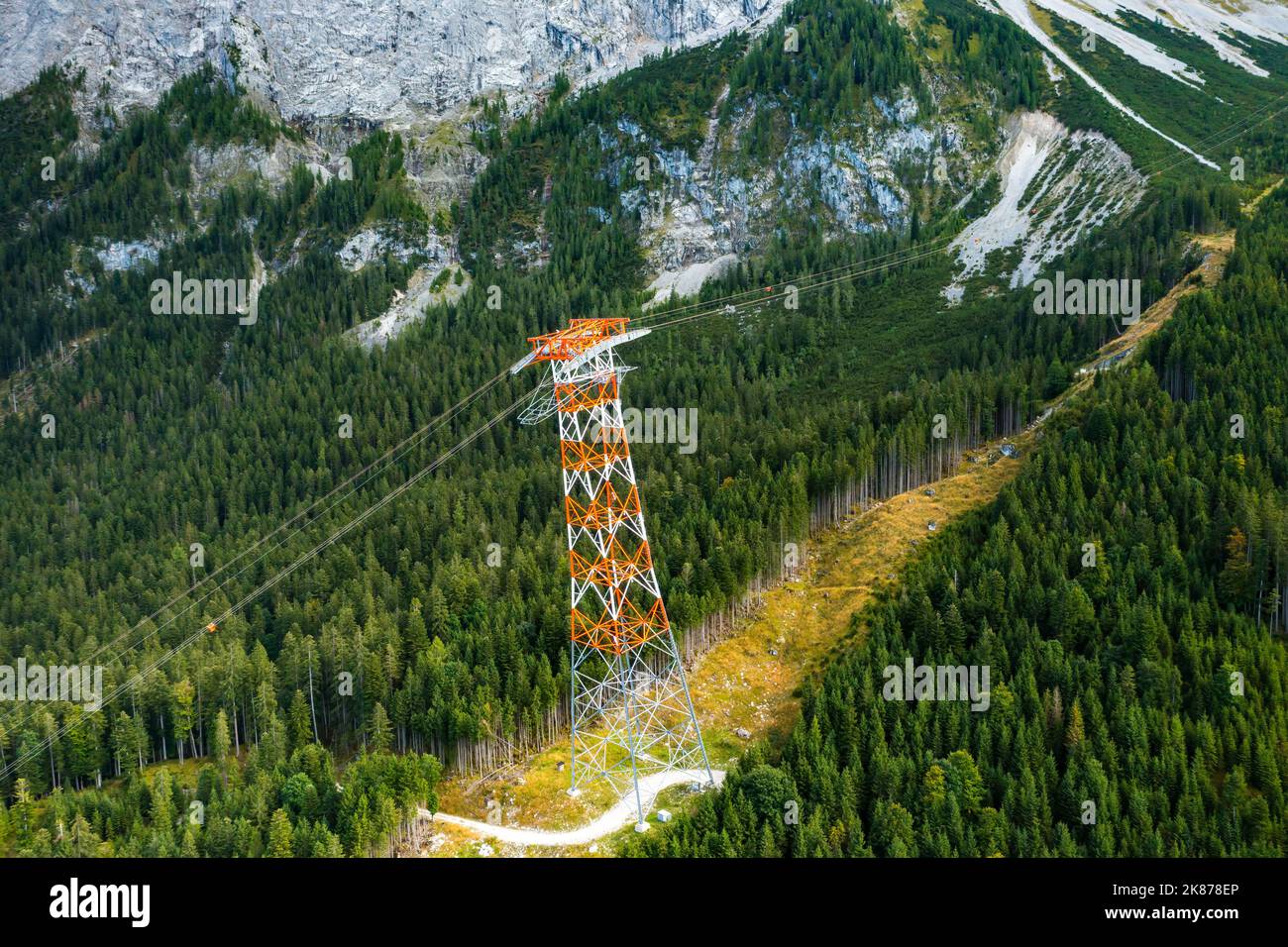Aerial view electrical line in hi-res stock photography and images - Alamy