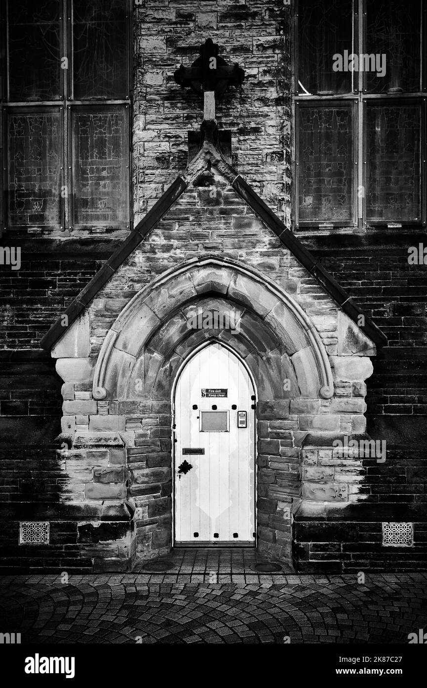 Arched doorway entrance door Black and White Stock Photos & Images - Alamy