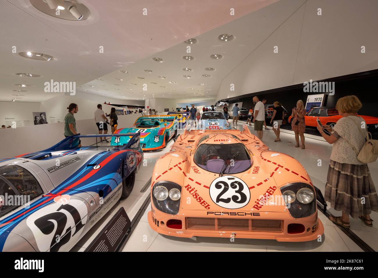 Porsche racing cars, The Porsche Museum, Stuttgart, Germany Stock Photo