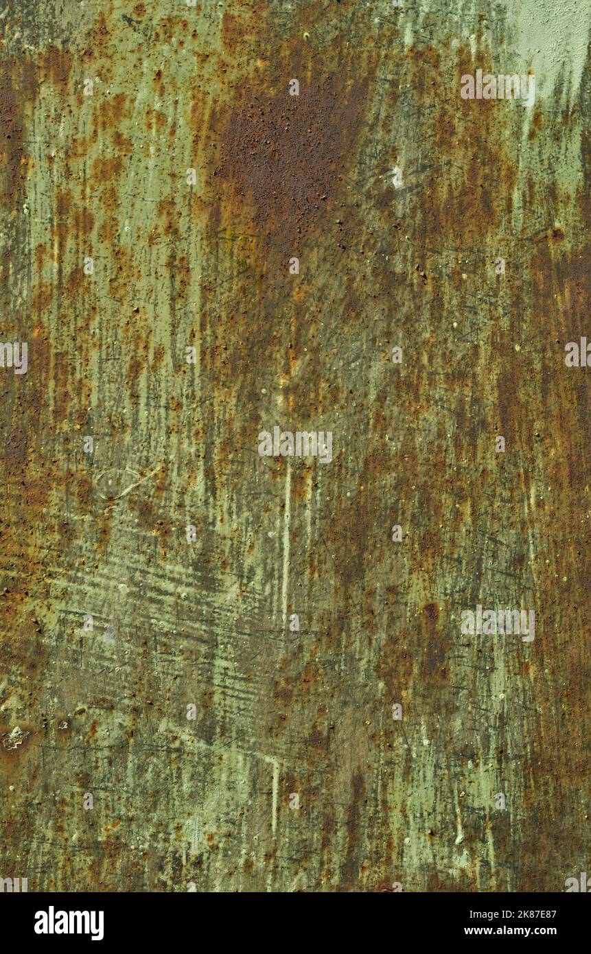 High quality old green rusted sheet metal texture, rust and oxidized