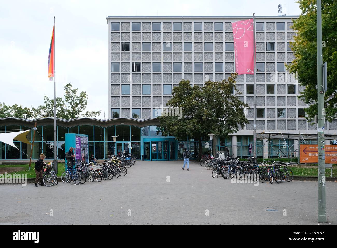 Berlin, Germany, October 13, 2022, entrance area of the Amerika Gedenkbibliothek Stock Photo